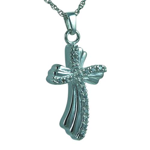 Curved Cross Memorial Jewelry